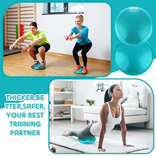Jerify 4 Pcs Wiggle Seat Flexible Inflated Wobble Cushion Stability Balance Pad Balance Disc Sensory Seat for Men Women Fitness Physical Exercise Improving Posture Home Office - color: Lake Blue