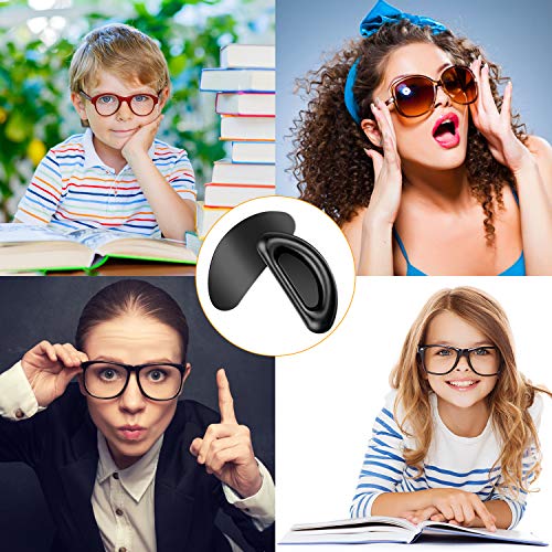 1.0mm Eyeglass Nose Pads 20 Pairs Stick On Anti-Slip Nose Pads for Glasses | 1mmThin, Non Slip silicone Nose Pads for Eyeglasses Sunglasses Plastic Frames,Super Sticky 3M Adhesive(20-Black) - color: Black