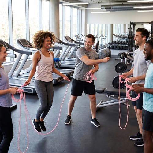 YYDYTTKX Adjustable Jump Rope Bulk, 9.2 ft Tangle-Free Speed Skipping Rope for workouts, group training, teams, family and Gym Class - color: Pink, size: 12