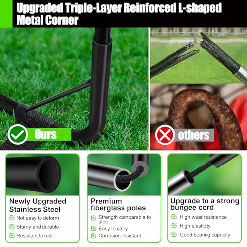 Kids Soccer Goals for Backyard Set - 2 Pack of Portable Pop Up Soccer Nets with Ball,Cones,Complete Training Equipment Kit for Toddler,Youth,Kids Age 3-14,Outdoor Sports Game - color: Green Black, style: 4x3FT