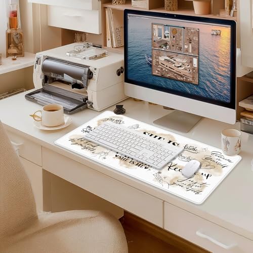 Inspirational Large Mouse Pad 31.5x15.7inch, Self Care Gifts Large Extended Computer Desk Mat Mousepad for Keyboard and Mouse, Motivational Office Desk Accessories - color: Color 04