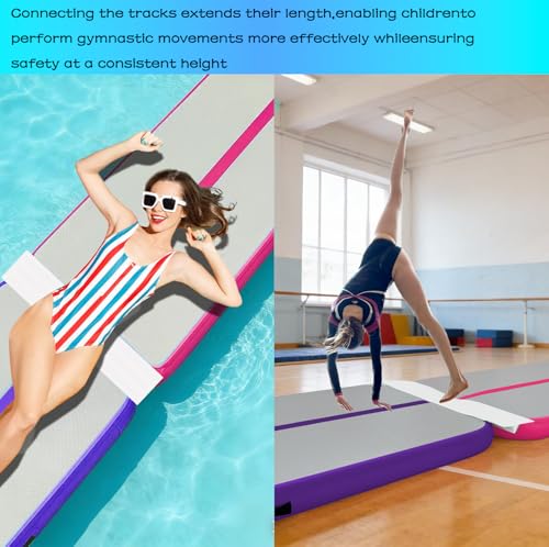 GLANT 3ft/6ft Air Mat Tumble Track Connector Tape for Inflatable Tumbling Gymnastic/Yoga/Camping White（NEW） (40) - color: White