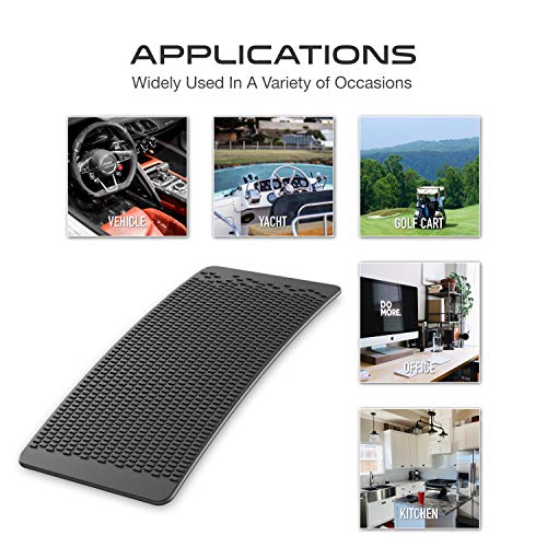 Car Dashboard Non Slip Mat, JIMISHA Anti Slip Pad, Anti Slide Sticky Dash Pad, Multifunctional Fixate Gripping Gel Pad for Radar Detector, Cell Phone, Keys, Glass, GPS, Coins 6.3x2.8 inch (2 Pack) - color: 2 Pack