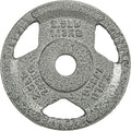 HulkFit 1 inch or 2 inch Cast Iron Weight Plate Set with Multi-Grip Handles and Enamel Coated for Barbells & Strength Training - Grey - style: 1in - 2.5lbs (SINGLE)