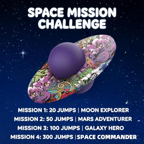 Pogo Ball for Kids & Adults Up to 200 lbs, Balance Toy for Indoor Outdoor | Balance Coordination Bounce Board Pop Ball Cool Fun Challenge Indoor Outdoor Toys Pogo Jumper Birthday Gifts for Boys Girls - color: purple
