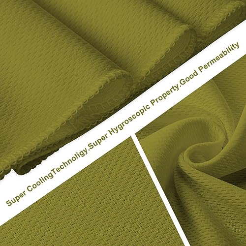 Honoson Cooling Towel Bulk - Neck & Face Cool Chilly Towels Microfiber Breathable Sport Sweat Rag for Gym, Yoga, Travel, Camping, Running, Outdoor - color: Army Green, size: 32"x12"
