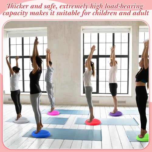 Libima 8 Pcs Wiggle Seat Inflated Wobble Cushion Sensory Seat Flexible Balance Board Balance Disc for Kids Men Women Physical Exercise Improving Posture Home Office Classroom - color: Vibrant Color