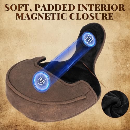 Craftsman Golf Cowboy Western Retro Brown Durable Golf Headcover Head Cover fits up to 460cc Driver for Fairway Wood Hybrids Rescue Putter Protector - style: OZ.1i HS putter cover