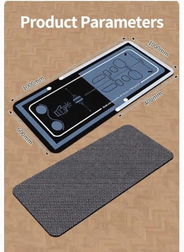 Extra Large Ab Roller Mat 200x60cm – 7mm Thick Non-Slip Exercise Mat with Storage Bag, Sound Insulation Workout & Yoga Mat for Ab Roller Wheel, Pilates, Home Gym Floor Protection