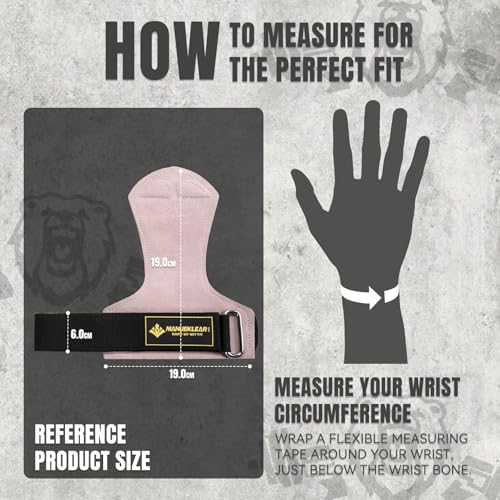 MANUEKLEAR Gym Straps Weight Lifting, Double Leather Lifting Straps for Men Deadlift with Cushion Wrist Loop, Gym Lifting Wrist Wraps for Weightlifting - color: One Size - Pink/Black