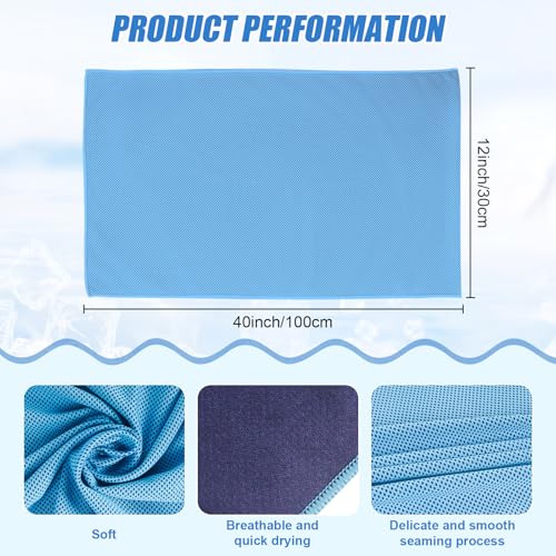 8 Pack Cooling Towels for Neck and Face, Hot Weather Neck Wrap Coolers (Y-8PACK) - color: Y-8pack