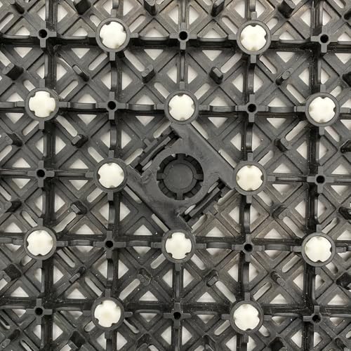 TRAX FLOOR Elegante Garage and Sport Court Tiles, 12" Interlocking Grid, 50-Pack, Covers 50 sq ft, Slip-Resistant, Self-Draining Polypropylene Modular Flooring (Orange) - color: Orange