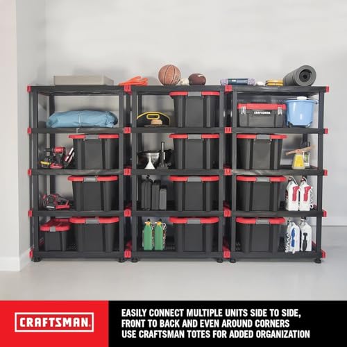 CX Craftsman 5-Tier Highly Durable Storage Rack, 5 Shelves That Support up to 200lbs/shelf, Organization and Storage, Weather-Resistant Design, Easy Assembly, American Made (72.3”H x 40”W x 24”D) - style: 5-Tier