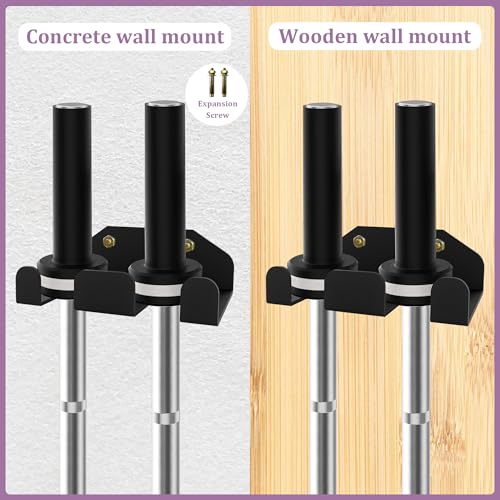 Heavy Duty Olympic Barbell Hanger,Vertical Barbell Mount Rack,Black Powder Coated Garage Gym Bar Wall Rack Space Saving Bar Holder Suitable for for Home, Commercial, Garage Gym