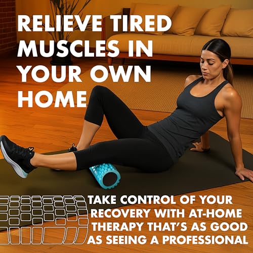 321 Strong Foam Roller - Medium Density Deep Tissue Massager for Muscle Massage and Myofascial Trigger Point Release, with 4K eBook - color: Blue