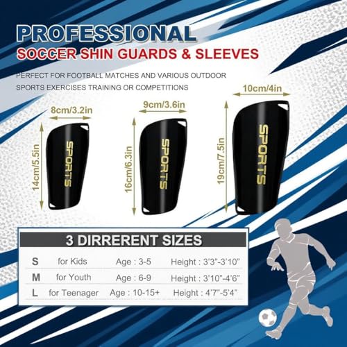 2 Pair Soccer Shin Guards Kids Youth, Shin Pads for 3-15 Years Old Boys and Girls Football Games EVA Cushion Protection Reduce Shocks and Injuries Lightweight Equipment - color: Black and Rose Red, size: Medium