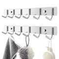 Coat Rack Wall Mount, 2Pack 6 Hooks Stainless Steel Towel Hooks | Easy-to-install 6-hook wall-mounted hooks suitable for bathrooms, kitchens and garages