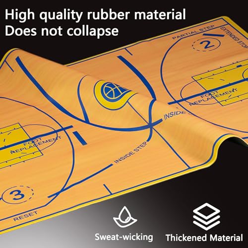 Portable Basketball Footwork Training Mat, Basketball Training Equipment, Agility Footstep Training Mat, Durable Non-Slip Basketball Footwork Training Equipment for All Ages to Improve Speed, Strength and Coordination - color: Orange