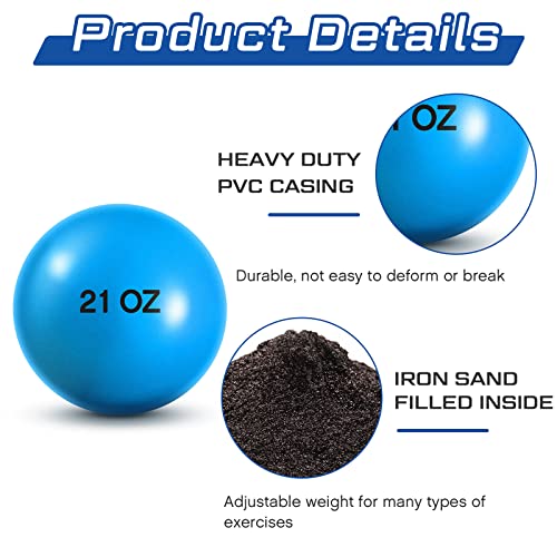 Hungdao 6 Pcs Weighted Plyo Training Balls Variable Plyo Weighted Balls Practice Weighted Baseball Weighted Ball Set for Throwing Pitching Power Improving Accessories, 6 Colors - size: 3.5 to 32 Oz