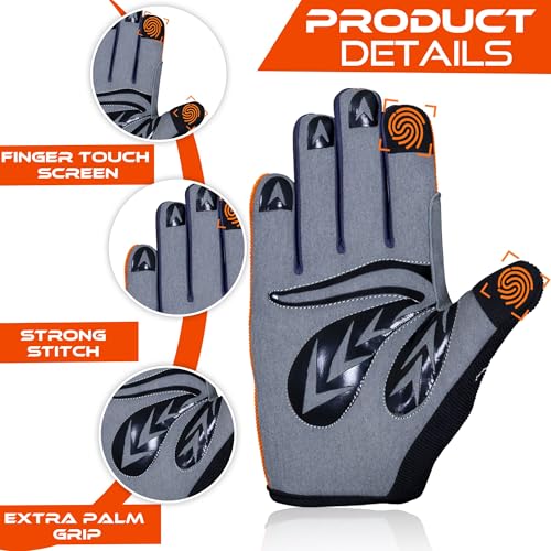 WFX Cycling Gloves Toddler Mountain Bike Handlebar Grips Gel Padding Full Finger Baseball Glove Workout Football Gloves Youth Boys 6-12 Kids Gardening Gloves MTB Gloves - color: Light, size: S (6-8) Years Kid