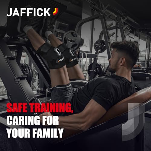 Jaffick Knee Sleeves (1 Pair),Double Layer Compression Knee Braces for Suitable for Squats, Weightlifting, Powerlifting, Gym Exercises, Unique Pressure Belt Design，7MM Neoprene Sleeves - size: XL