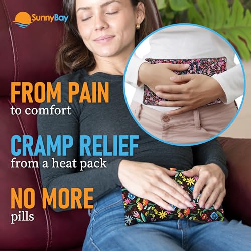 SunnyBay Small Microwave Heating Pad, Microwavable Bean Bag Cold/Hot Wrap for Neck, Shoulder & Back Pain Relief, Moist Heat Cotton-Fleece Pack, 6x11 Inches, Meadow & Melody Flowers, Pack of 2 - color: Pack of 2 - Meadow & Melody Flowers