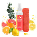 SwaytAway Travel Yoga Mat Cleaner Spray & Towel Kit, 4oz – Non Slip, No Rinse Plant-Based Citrus Essential Oil Mist for Gym, Pilates & Hot Yoga – Made in USA (1 Pack, Citrus) - size: 4 oz - 1 Pack