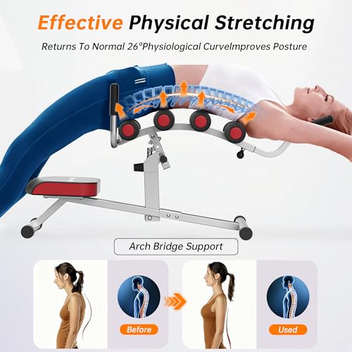 seanleecore Inversion Table for Back Pain Relief - 350lbs Capacity, Improve Posture and Spinal Health - Ideal for Home and Gym Use - color: Gray & Black
