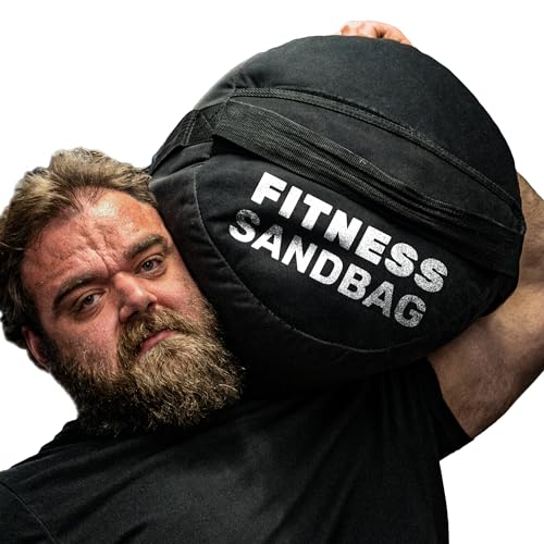 Strongman Sandbag for Working Out [Bells of Steel] Fitness Sand Bag Sacks, Commercial and Home Gym Sand Bags for Weight Training with Handles for Workout - style: 50 lb