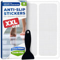 XXL Anti Slip Shower Stickers 12 PCS, Invisible Non-Slip Shower Strips for Adults, Premium Adhesive Bath Tub Stickers (Clear) - color: Clear