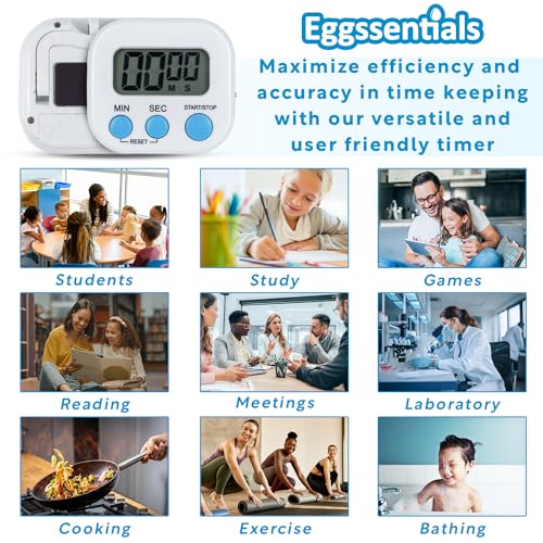 Pack of 4 - Kitchen Timer with Big Digital Numbers and Loud Alarm - Kitchen Timers for Cooking, Classroom for Kids, Gym, Yoga, Office. - size: Pack of 4