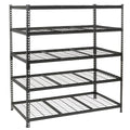 5-Tier Heavy Duty Metal Shelving Unit Adjustable Storage Rack, Boltless Assembly, 4000 lbs Total Capacity, Black, for Garage, Basement, Warehouse, Workshop (Black, 48" W x 24" D x72 H) - size: 48"W x 24"D x72"H