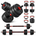 Garvee 5 in1 Adjustable Dumbbell Set 45/55/66LBS with Connector,Free Weight | Space Saving Home Gym Weight Set Converts to Barbell, Kettlebell, Push Up Stand , Full Body Fitness Equipment for Men Women - size: 55lbs (27.5lbs*2)