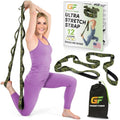 Gradient Fitness Stretching Strap for Physical Therapy, 12 Multi-Loop Stretch Strap 1.5" W x 8' L, Neoprene Handles, Physical Therapy Equipment, Yoga Straps for Stretching, Leg Stretcher. - color: Camo