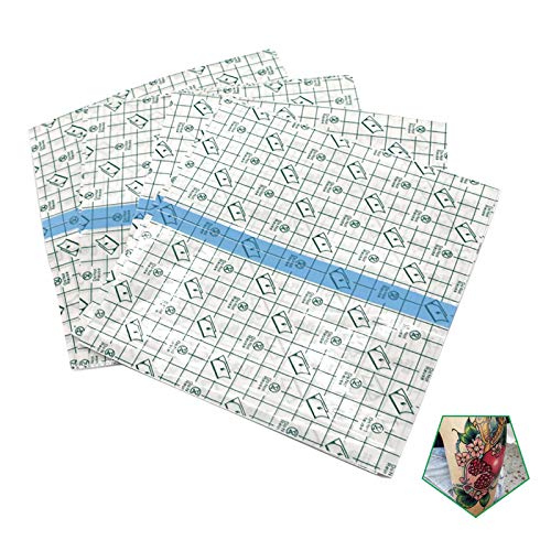 Tattoo Aftercare Bandage 5 Sheets 8 x 8 in - Waterproof Transparent Film for Tattoos Initial Healing and Skin Repair Adhesive Tattoo Supply Wrap - size: 8 x 8 Inch