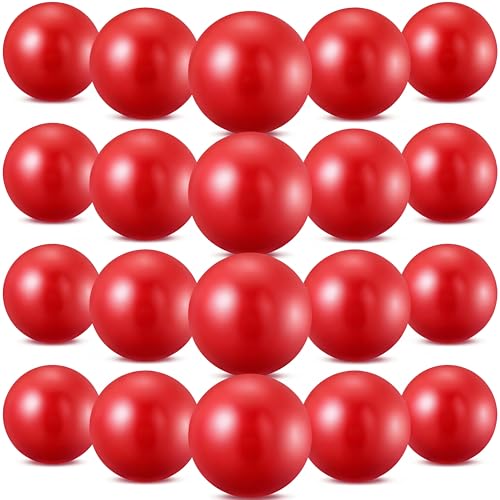 Sotiff 20 Pcs 9 Inch Pilates Ball Bulk Exercise Pilates Ball Mini Yoga Balls Therapy Core for Stability Barre Training Stretching Physical Posture Training Gym Workout with Inflation Tube - color: Red