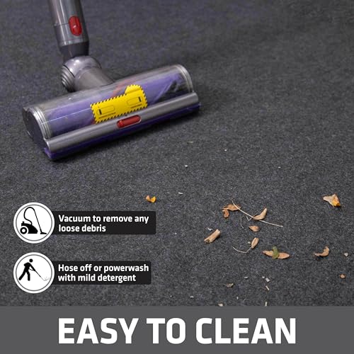 Drymate Garage Floor Runner Mat, (8'10" x 2'6"), Protects Surfaces, Absorbent, Waterproof, Slip-Resistant, Quick Dry Carpet Fabric, Trimmable & Washable (USA Made) (Charcoal) - size: 8'10" x 2'6" (1-Pack)