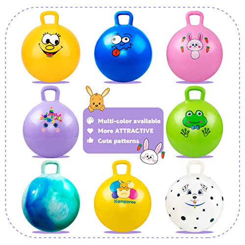 Hopper Ball, Unicorn Hopping Toys for Kids, 20 Inch Bouncy Ball with Handle, Purple Inflatable Bouncing Hoppity Hop Toys for Boys and Girls Gifts - color: Purple Unicorn, size: Age:7-12(20''/50cm)