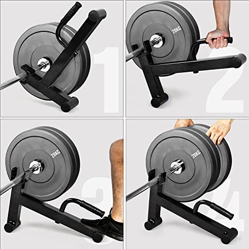 Yes4All Deadlift Jack/Barbell Stand – Holds 600lb Barbell Plates for Deadlift Exercise, Squat Wedge for Squat/Weight Training - color: Black