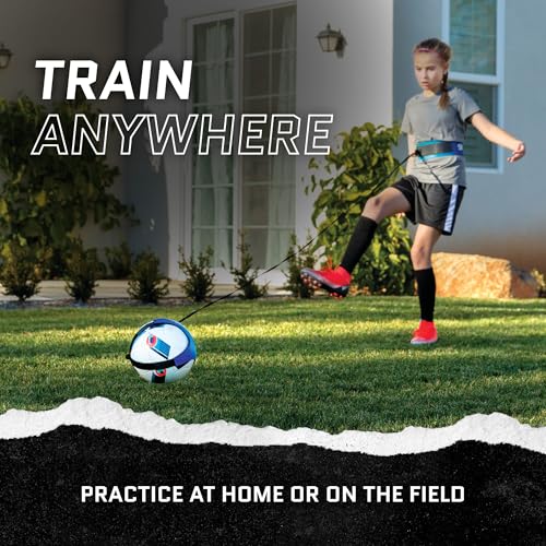 SKLZ Star-Kick Solo Soccer Trainer | Hands-Free Kicking and Passing Practice | Adjustable Cord and Waistband | Multiple Ball Sizes | Youth Players |Perfect for Enhancing Ball Control Skills - color: Volt