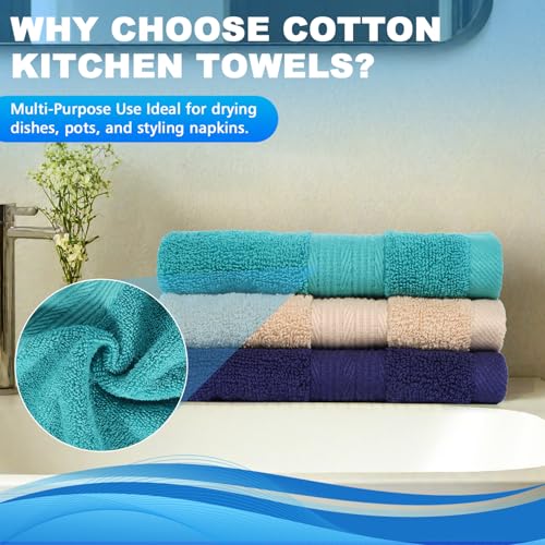 Wash Cloths for Face 3 Pack, 100% Cotton Washcloths, Soft Absorbent Face Towels for Face & Body, Quick Dry Wash Cloths for Showering, Bathroom, 3 Colors - color: Multi-coloured