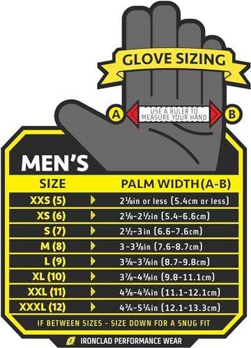 Ironclad Box Handler Work Gloves BHG, Extreme Grip, Performance Fit, Durable, Machine Washable, (1 Pair), Black - size: Large