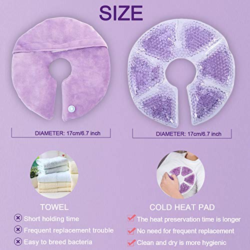 Breast Therapy Pads, Hot Cold Breastfeeding Gel Pads | Breastfeeding Essentials and Postpartum Recovery, Nursing Breast Pads Pain Relief for Mastitis