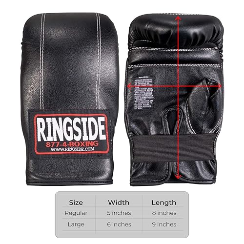 Ringside Econo Traditional Synthetic Leather Bag Gloves Mitts for Boxing Training Workout Men & Women - size: Standard