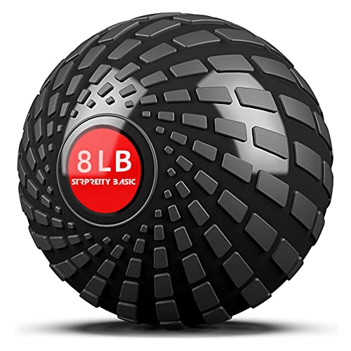 Medicine Ball 8, 10 lbs Slam Ball Weighted Balls for Exercise Strength and Crossfit Workout - color: Dynamic Black, size: 8 LB