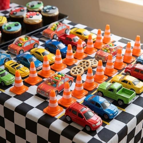 36/60/120/200 Pack 1 Inch Orange Mini Traffic Cones.Perfect as Construction Party Favors,Durable Small Roadblock Markers for Training Scenarios and Sports Event Setups - color: orange