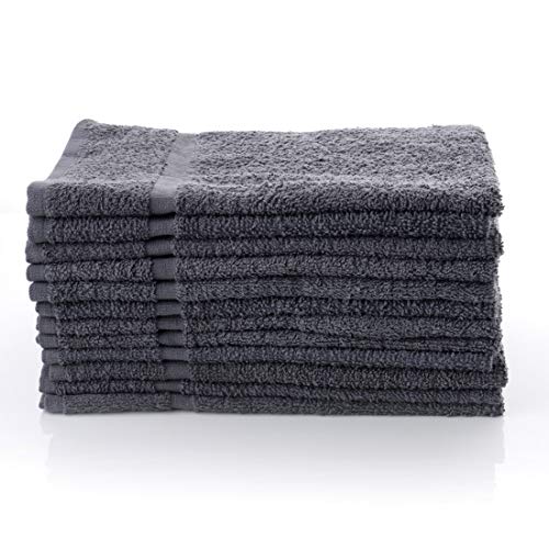 SIMPLI-MAGIC Towels, Hand, Gray 12 Count - size: 12 Pack, style: Hand Towels