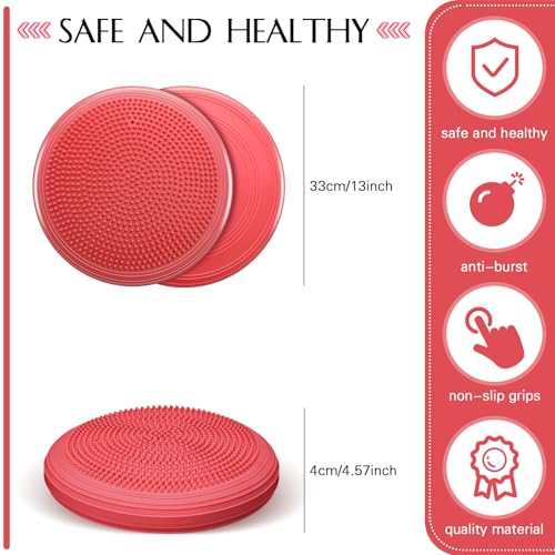 Libima 8 Pcs Wiggle Seat Inflated Wobble Cushion Sensory Seat Flexible Balance Board Balance Disc for Kids Men Women Physical Exercise Improving Posture Home Office Classroom - color: Multiple Color
