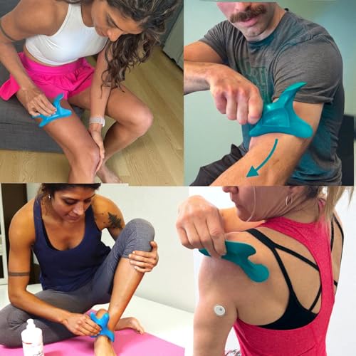 The Wave Tool Ultimate Soft Tissue Release Tool for Massage, Myofascial Release, Muscle Scraping, Generation 1 (Caribbean Blue) - color: Carribean Blue