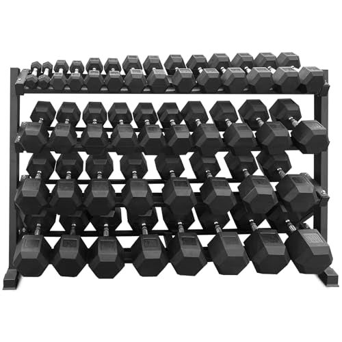 550 lbs 1200lbs 2100 lbs Dumbbells Weight Set, Hex Dumbbell Sets, Gyms Weights Dumbbells Sets, Weight Set for Home Gym, Strength Training, Fitness Center Equipment - color: 2100lbs Dumbbells W/ 4-tier Rack